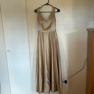 Champagne bridesmaid dress